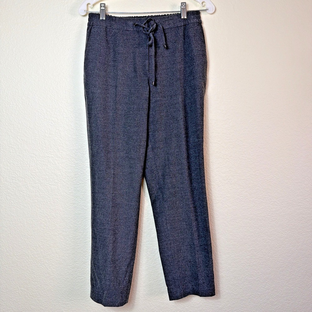 Gerard Darel Paris Grey Trousers Sz 6 Cropped Ankle Pull On Work Casual Casual